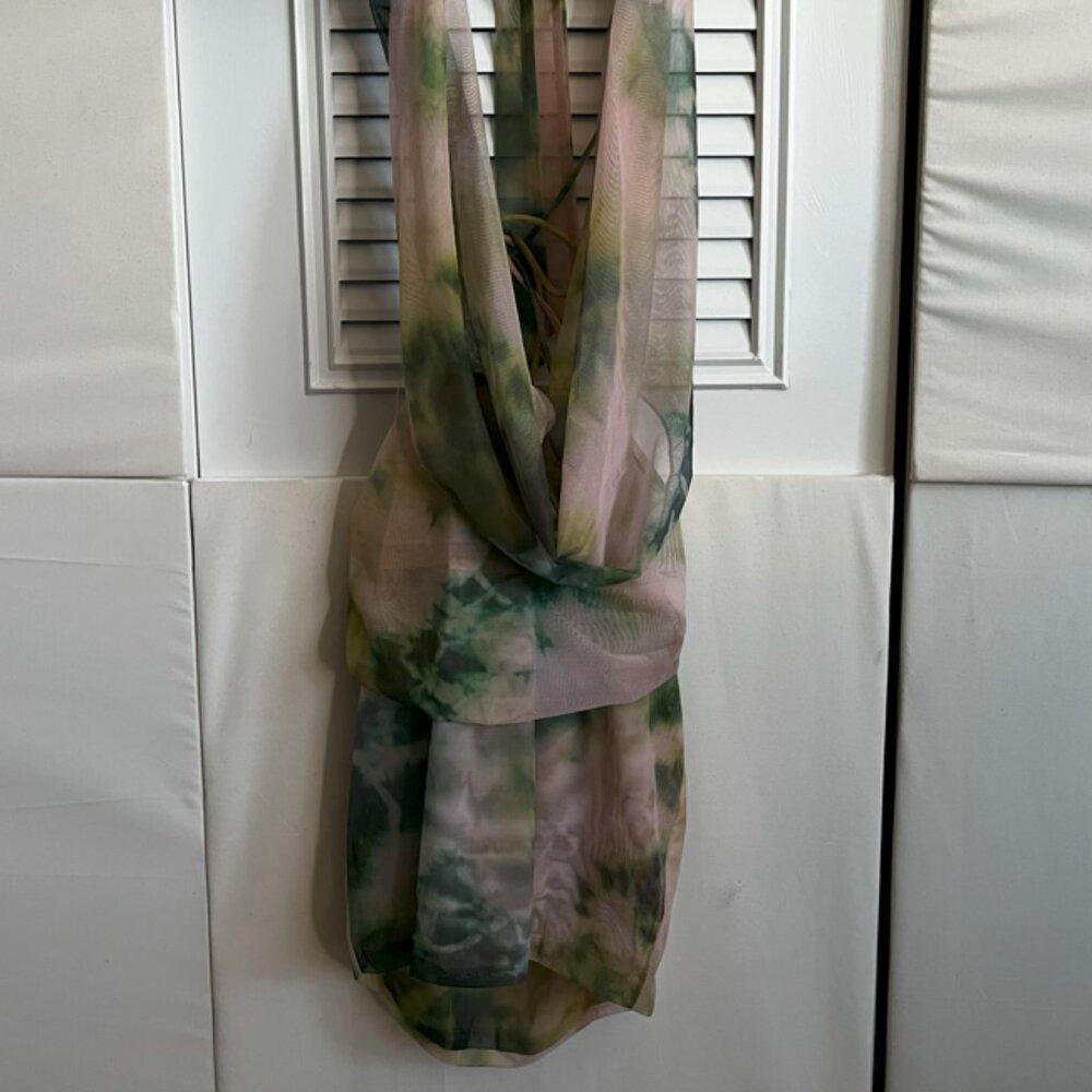 PEPPERMAYO Elysia Mesh Mini Dress “Rainforest” Print Women’s Size 0